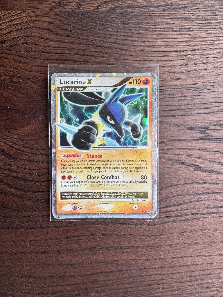 Lucario LV.X DP12 Pokemon kaart, Ophalen of Verzenden, Zo goed als nieuw, Losse kaart