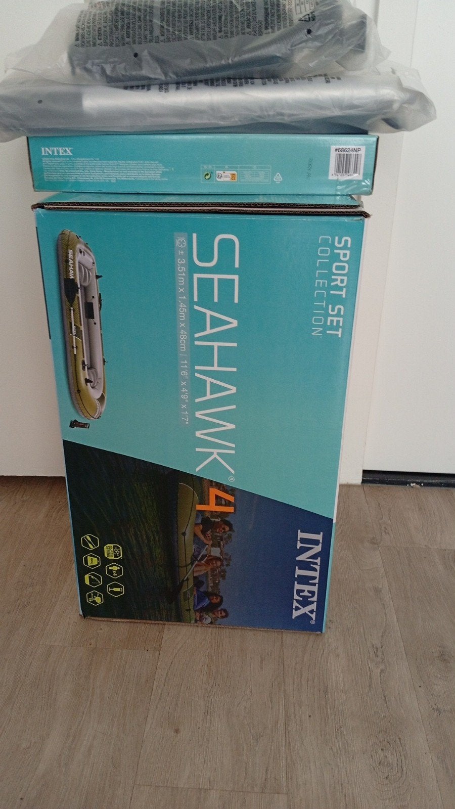 Intex seahawk 4 met motor steun, Ophalen, Opblaasbaar, Drie personen of meer, Overige typen