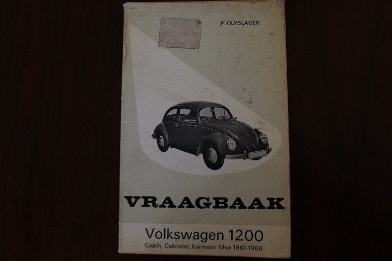 Volkswagen 1200 Coach Cabrio Ghia 1961 - 1968 vraagbaak, Ophalen of Verzenden