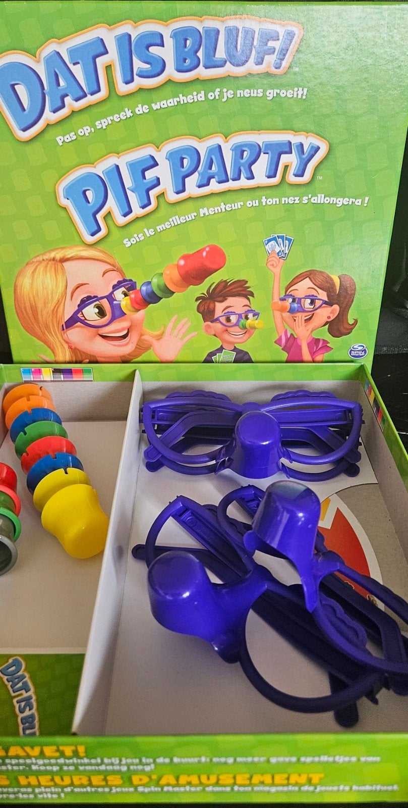 Dat is Bluf! Pif Party - Leuk gezelschapsspel, Drie of vier spelers, Ophalen of Verzenden, Zo goed als nieuw, Spin Master
