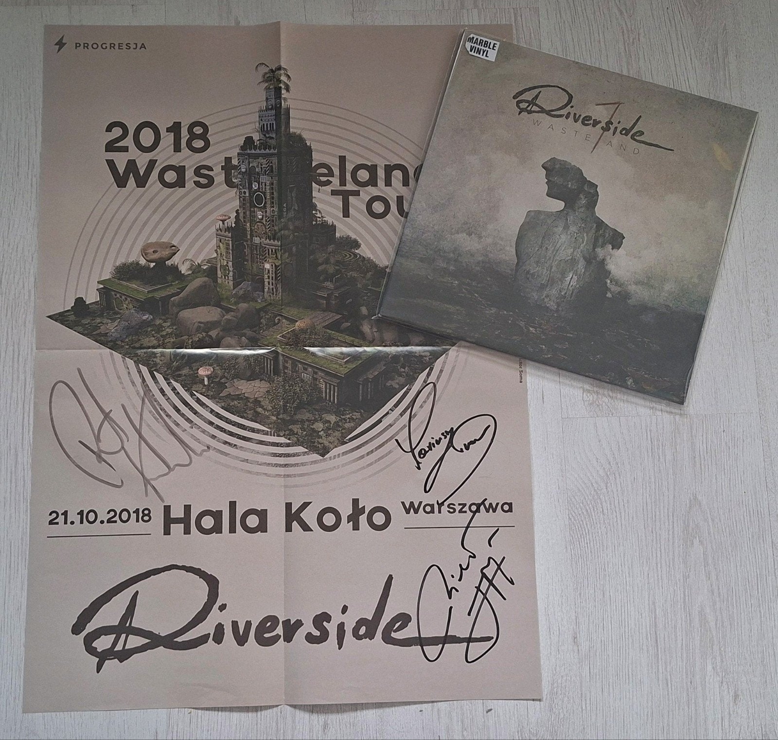 RIVERSIDE WASTELAND Rare Marble dubbel vinyl incl Poster, Progressive Rock, Colored vinyl, Ophalen of Verzenden, Zo goed als nieuw