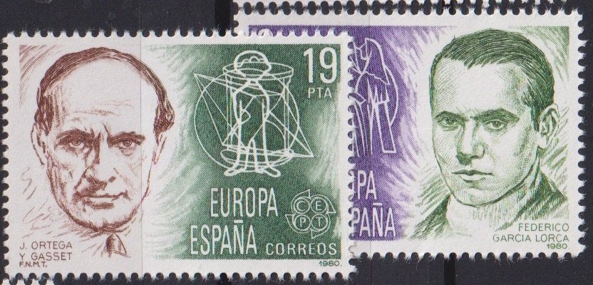 Spanje 80 EUROPA Bekendepersoon Garcia Lorca Ortega Y Gasset, Verzenden, Postfris, Overige thema's