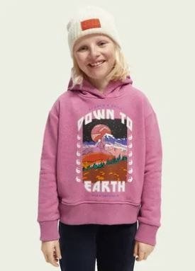 Prachtige SCOTCH & SODA artwork hooded sweater maat 12/152., Kinderen en Baby's, Kinderkleding | Maat 152, Trui of Vest, Zo goed als nieuw