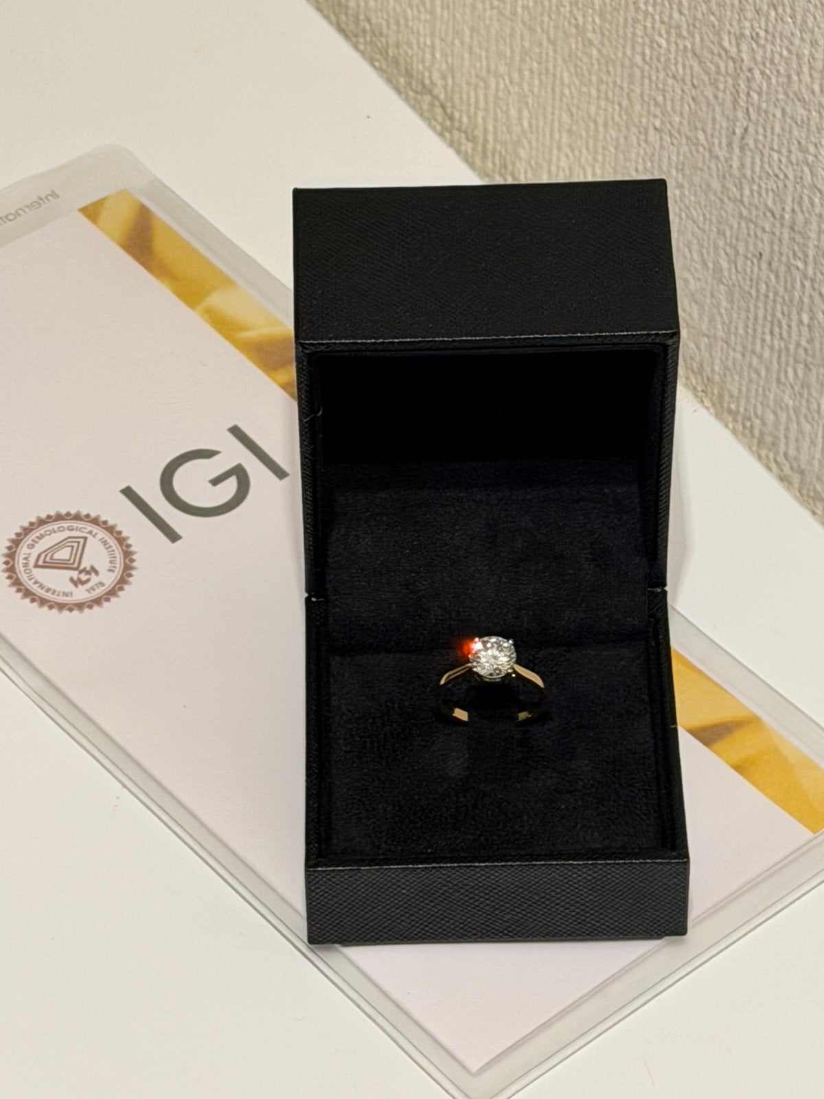 Gouden verlovingsring VS1 diamant van 2.00ct met certificaat, Sieraden, Tassen en Uiterlijk, Ringen, Nieuw, Ophalen of Verzenden
