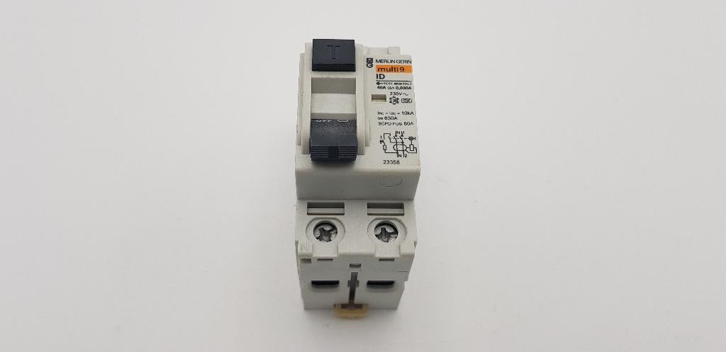 Merlin Gerin Groepenkast Aardlekschakelaar ID 40A 30mA (1x), Gebruikt, Onbekend, Ophalen of Verzenden, Onbekend