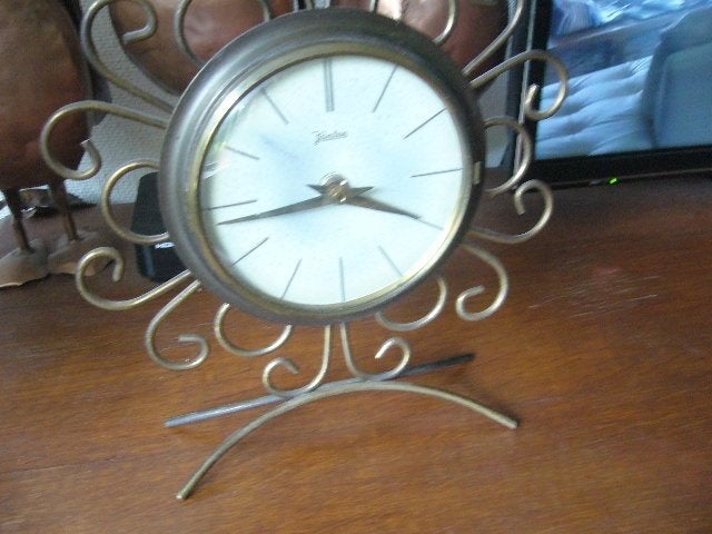 UIT INBOEDEL OUD TAFELKLOKJE  PALMTAG 50ER JAREN ?, Ophalen of Verzenden