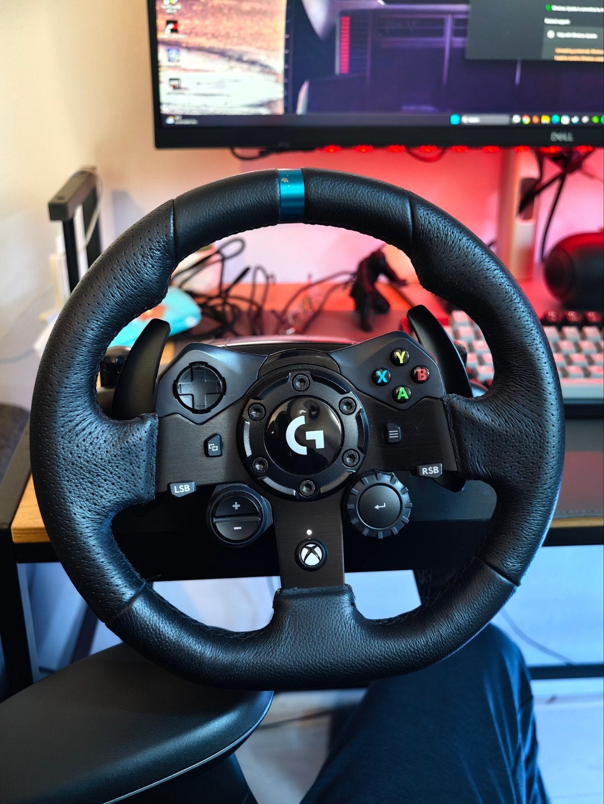 Logitech G923 Racestuur met pedalen en shifter voor PC/Xbox, Ophalen, Racestuur, Gebruikt, Force feedback