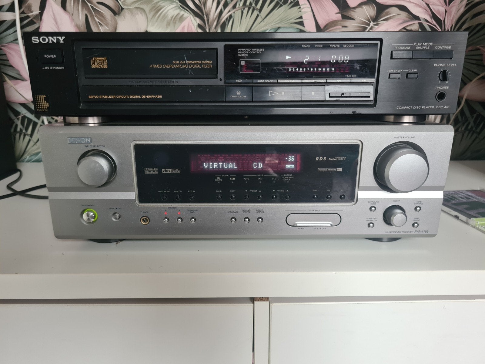Denon A/V versterker,  AVR-1705., Ophalen, 120 watt of meer, Denon