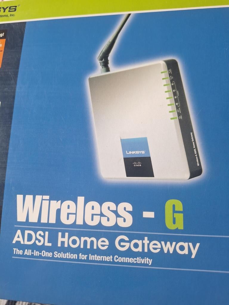 Linksys Wireless-G ADSL Home Gateway Router, Ophalen of Verzenden, Nieuw, Router met modem, Linksys