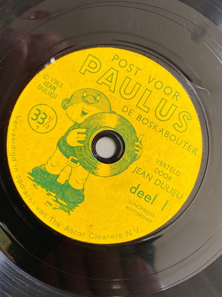 Paulus de Boskabouter boekje met single  1963, Ophalen of Verzenden