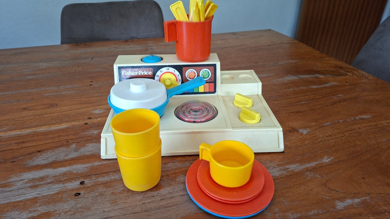 vintage fisher price keuken, Ophalen, Gebruikt, Kunststof