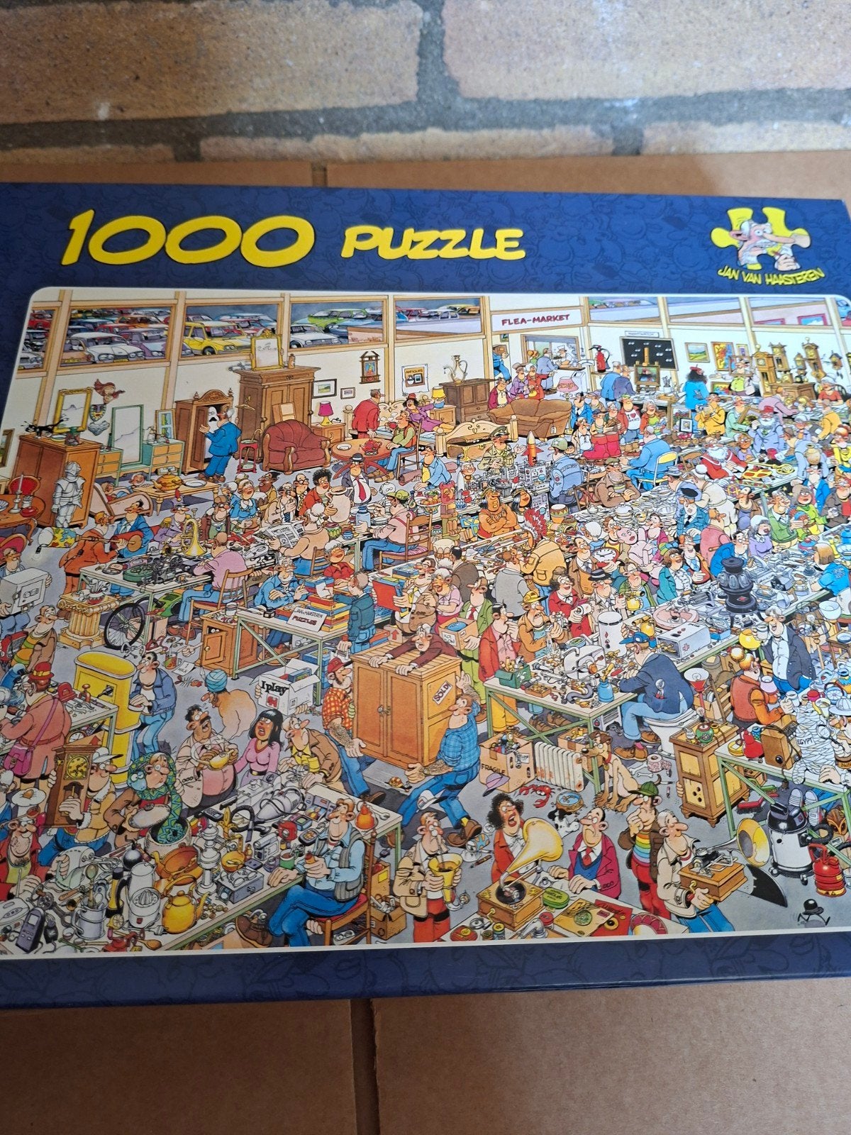 Jan van Haasteren Vlooienmarkt 1000 stukjes puzzel, Ophalen, 500 t/m 1500 stukjes, Gebruikt, Legpuzzel