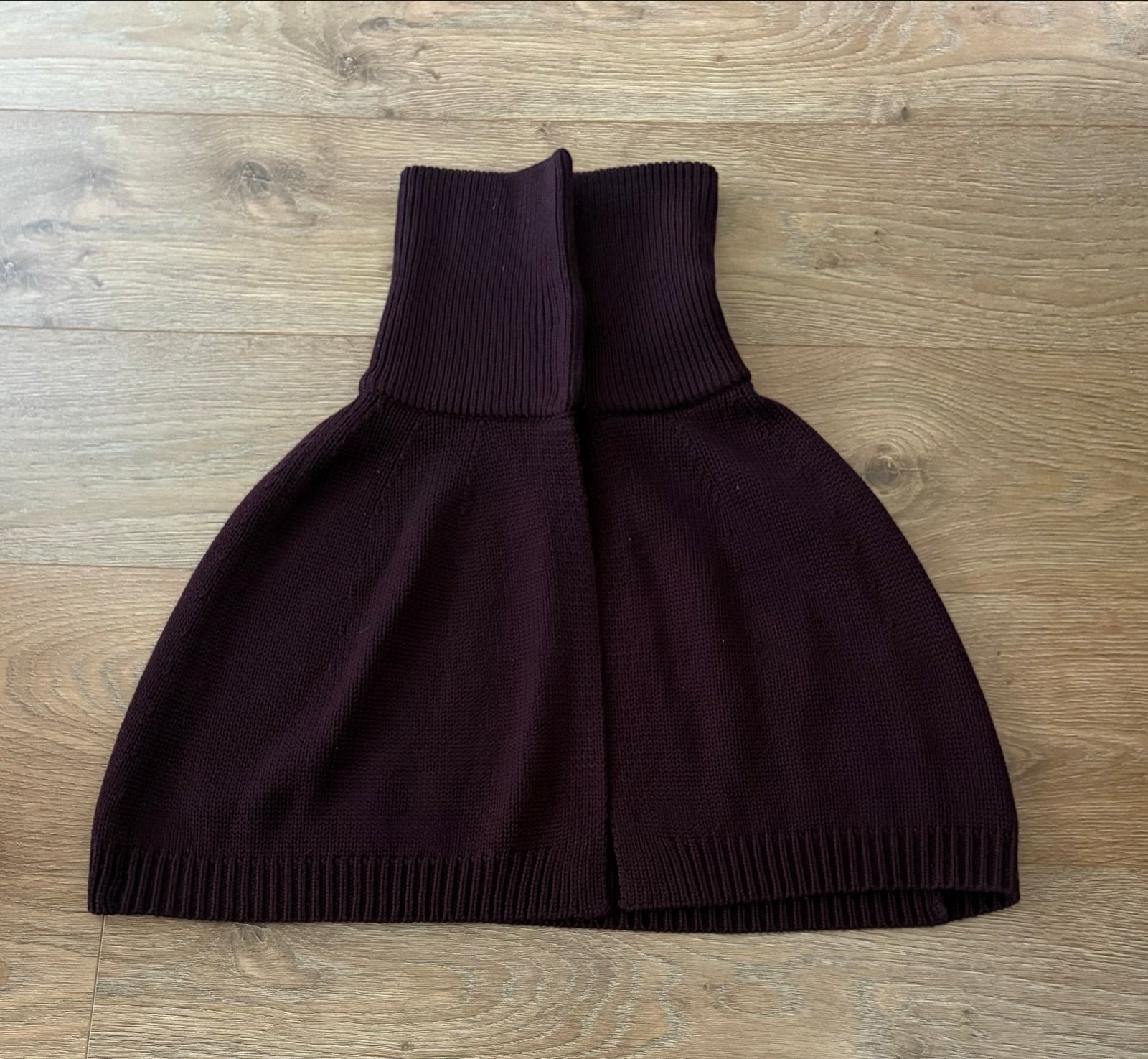 Rene Lezard wollen poncho/cape - Maat L, Ophalen of Verzenden, Zo goed als nieuw, Maat 42/44 (L), Paars