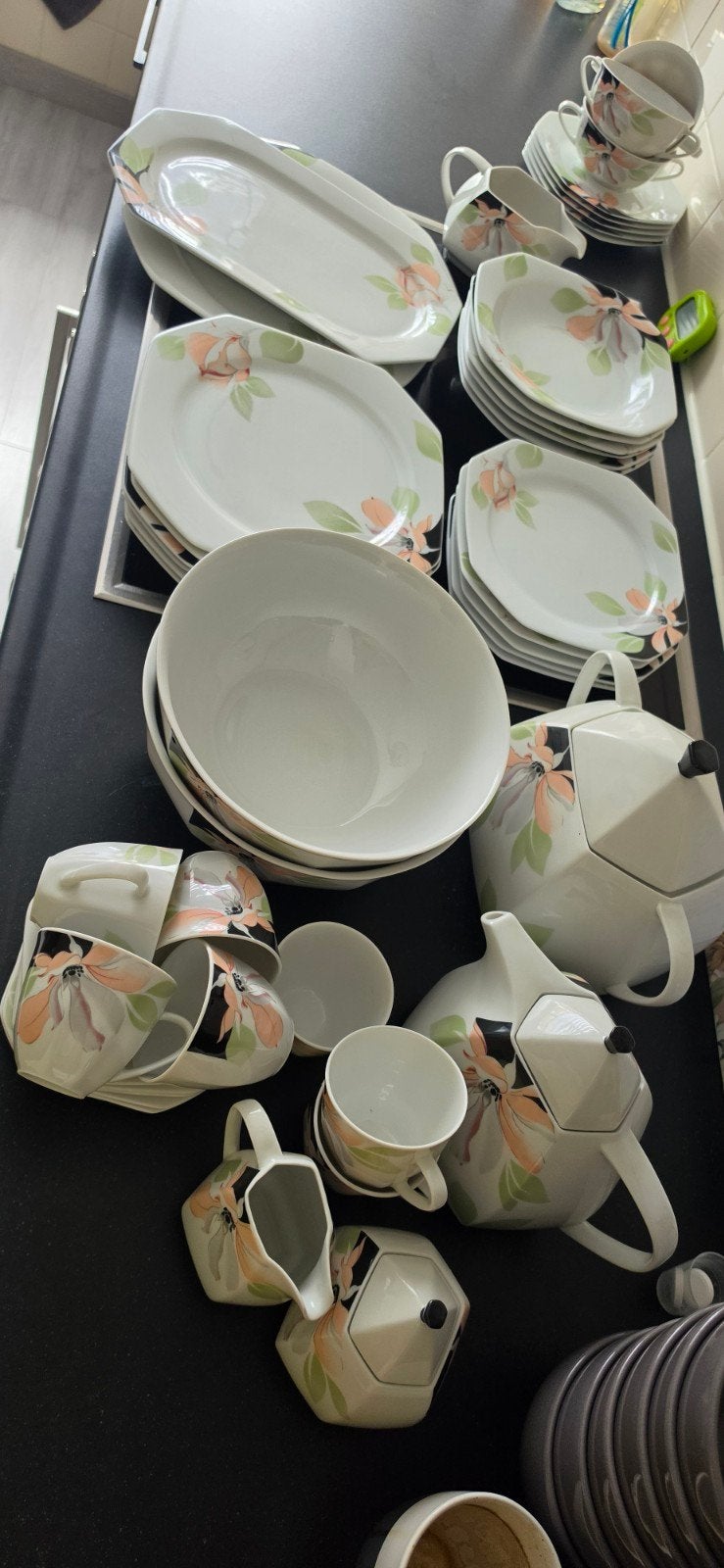 Compleet Scherzer Bavaria servies met bloemmotief, Ophalen, Overige merken, Zo goed als nieuw, Overige stijlen