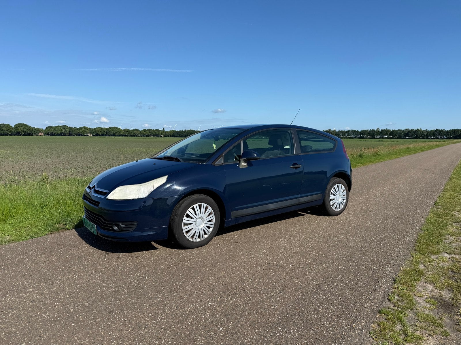 Citroën C4 1.4 16V Coupe 2007 Blauw, Auto's, Voorwielaandrijving, 1360 cc, 4 cilinders, Blauw
