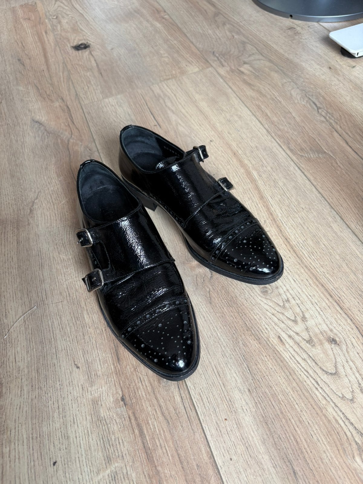 Pertini schoenen instappers zwart lak 36, Ophalen of Verzenden, Zo goed als nieuw, Zwart, Instappers
