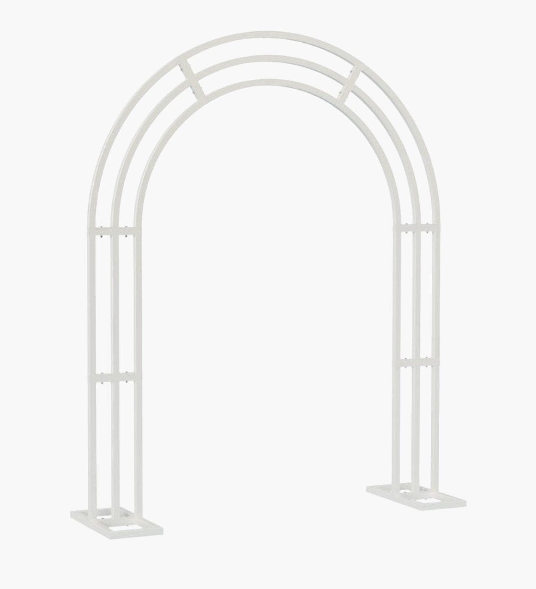Witte Metalen Tuinboog voor Klimplanten of Decoratie, Ophalen, Eenjarig, Overige soorten, Volle zon