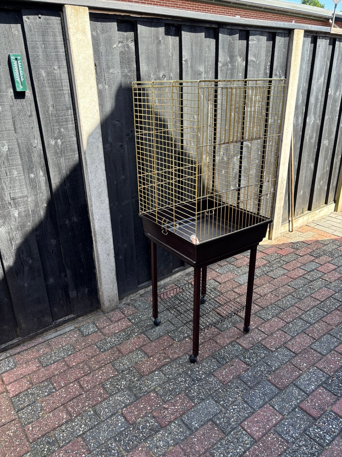 Papagaaien/ vogel kooi retro, Ophalen, Gebruikt, Metaal, Vogelkooi