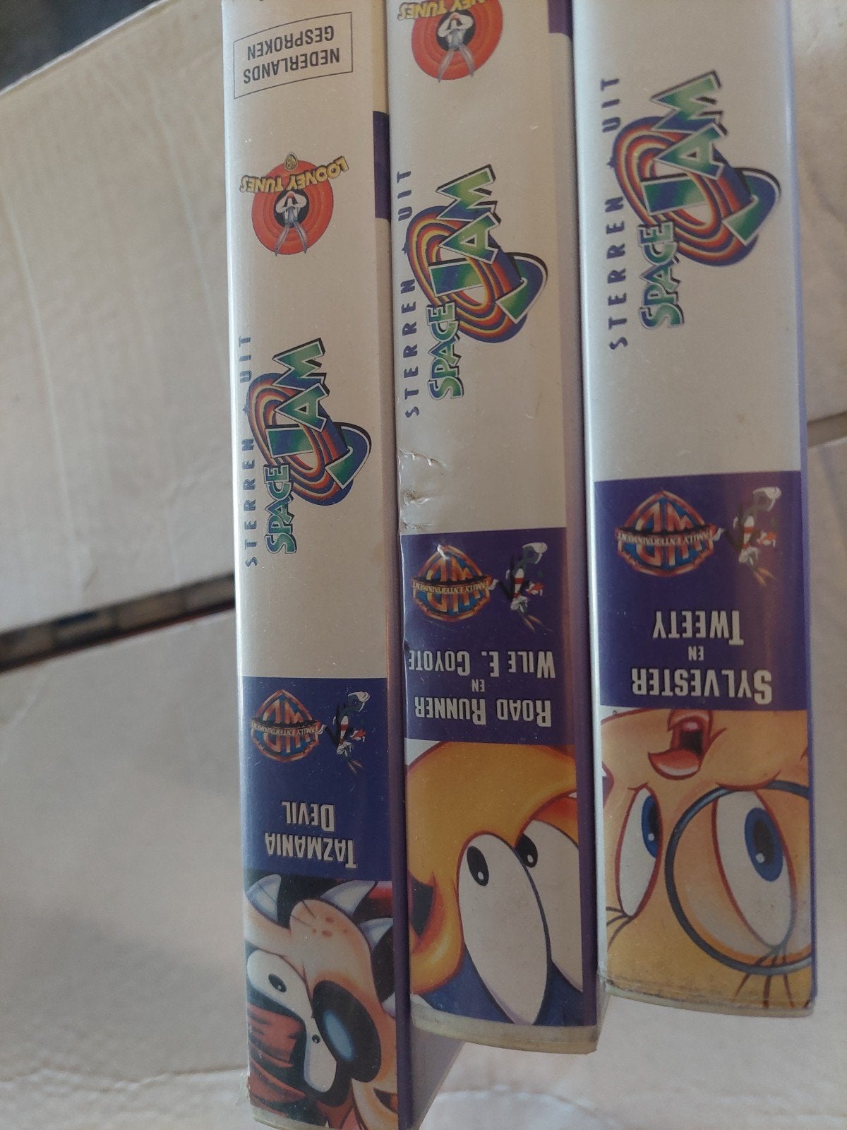Space Jam VHS collectie: Sylvester & Tweety, Tazmania Devil, Boxset, Gebruikt, Alle leeftijden, VHS