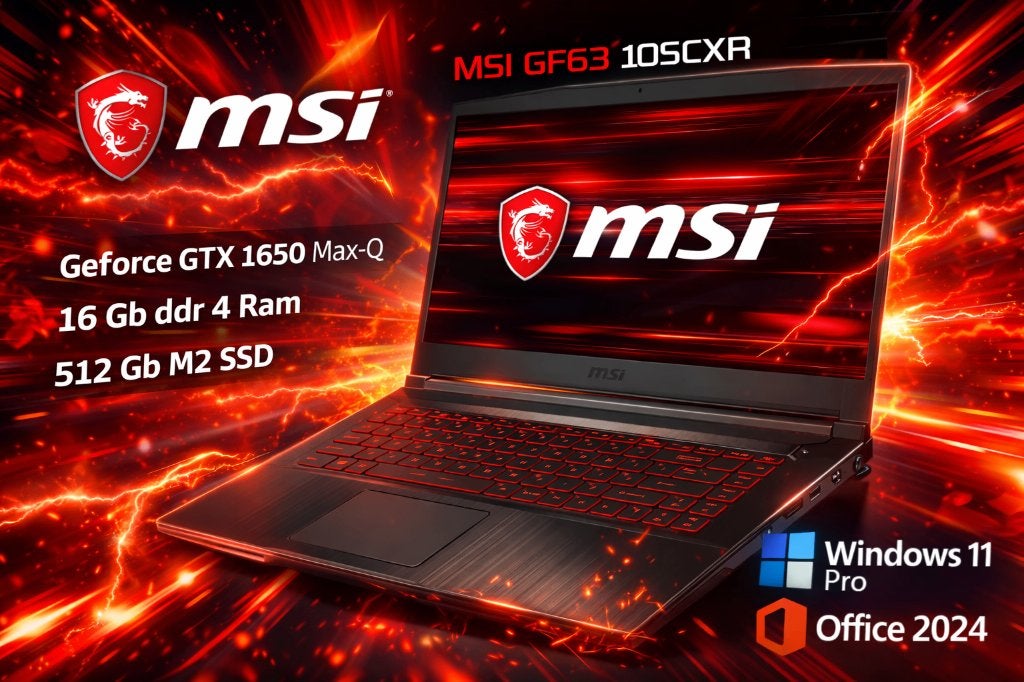 Gaming MSI GF63 + Geforce 1650 + 16 Gb + M2 SSD + Garantie, Computers en Software, Windows Laptops, Zo goed als nieuw, 15 inch