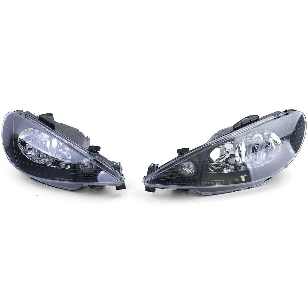 Koplampen Zwart Voor Peugeot 206, Verzenden, Automotive Parts, A.parts@hotmail.nl, Trasmolenlaan 12 3447 GZ Woerden