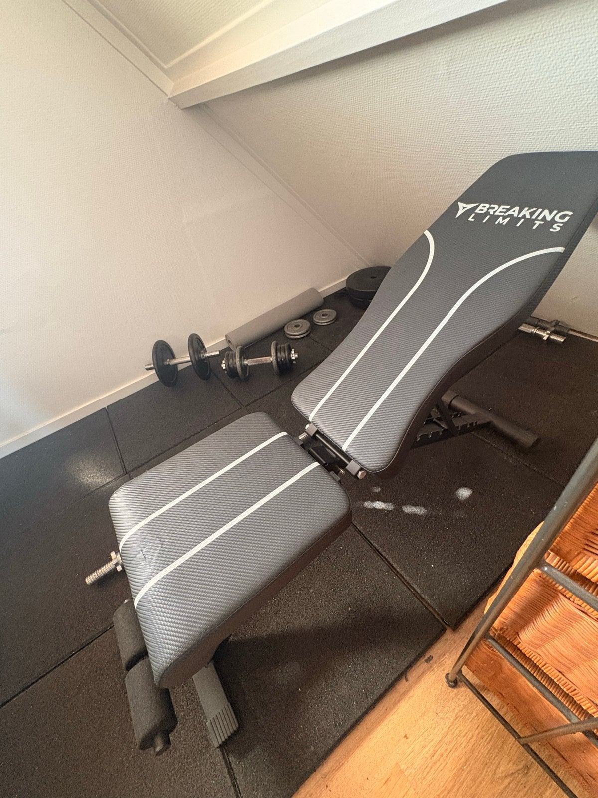 Complete fitness set: halters, stangen, matje, push-up steun, Ophalen, Gebruikt, Armen, Dumbbell