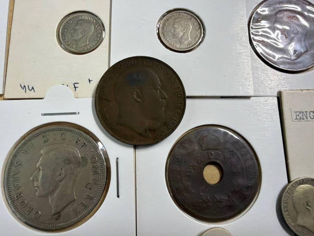 Lotje Engeland 20e eeuw — ook zilver — zie beschrijving, Ophalen of Verzenden, Overige landen, Setje, Zilver