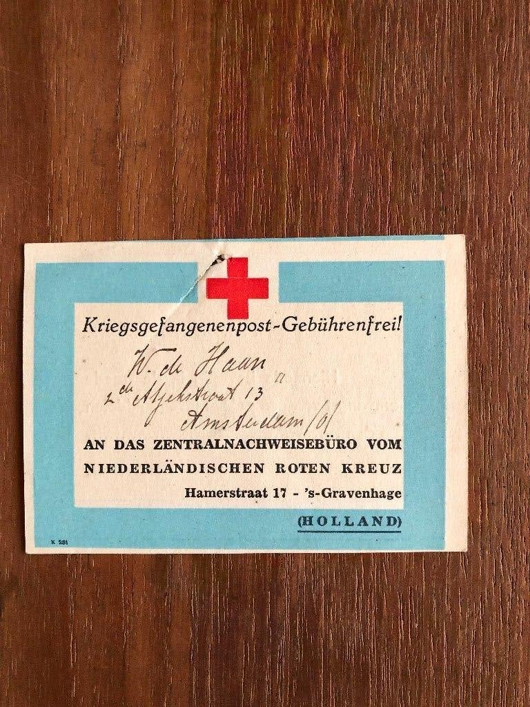Matroos G. de Haan in een voor mij niet goed te lezen Lager, Verzamelen, Militaria | Tweede Wereldoorlog, Verzenden, Nederland