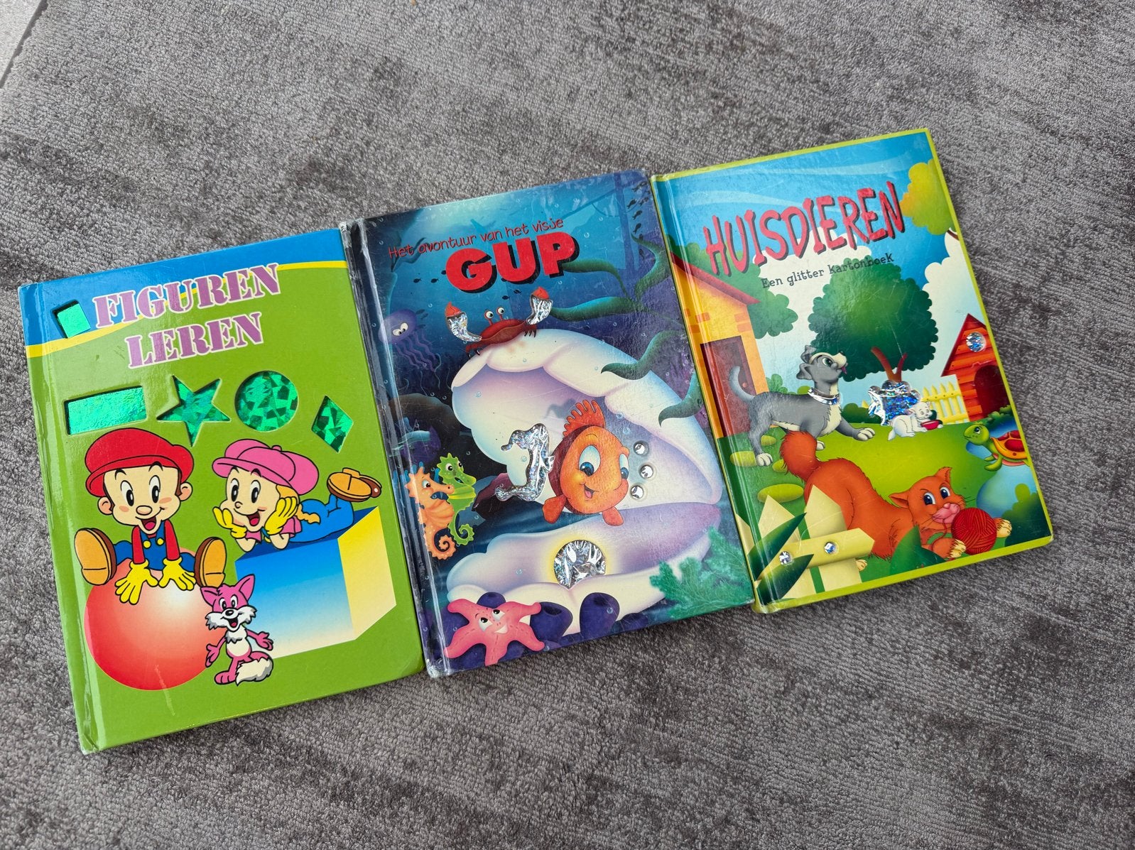 3 leuke kinderboeken: Figuren Leren, Gup, Huisdieren, Gelezen, Fictie algemeen, Jongen of Meisje, 4 jaar