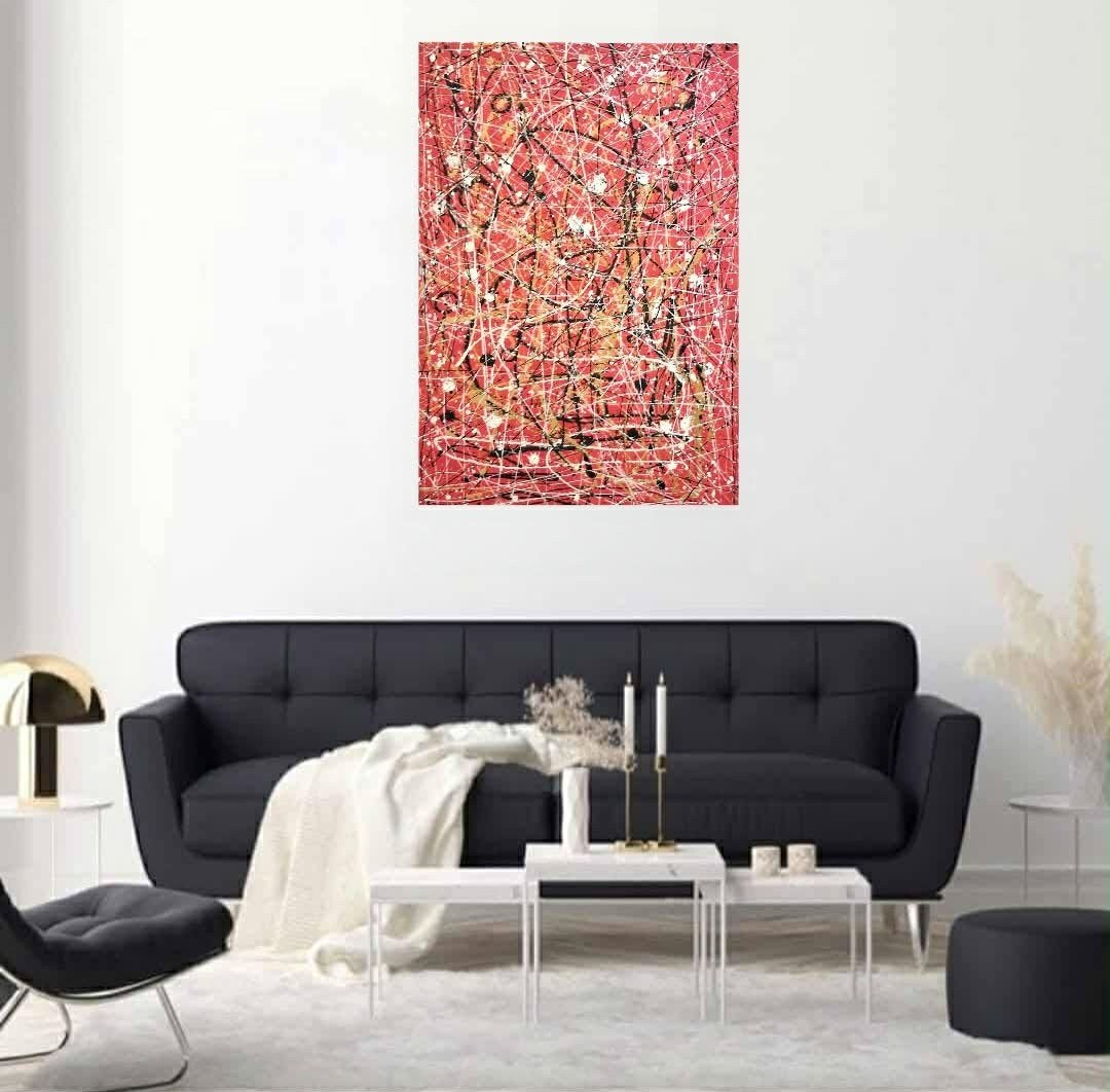 Abstract Expressionisme – Red Energy, Ophalen