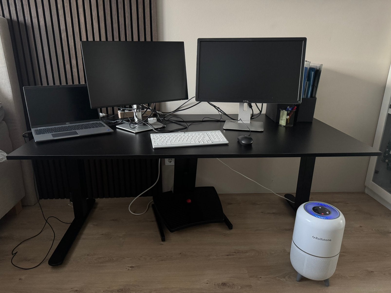 Zwarte bureau zgan, Huis en Inrichting, Ophalen, Zo goed als nieuw