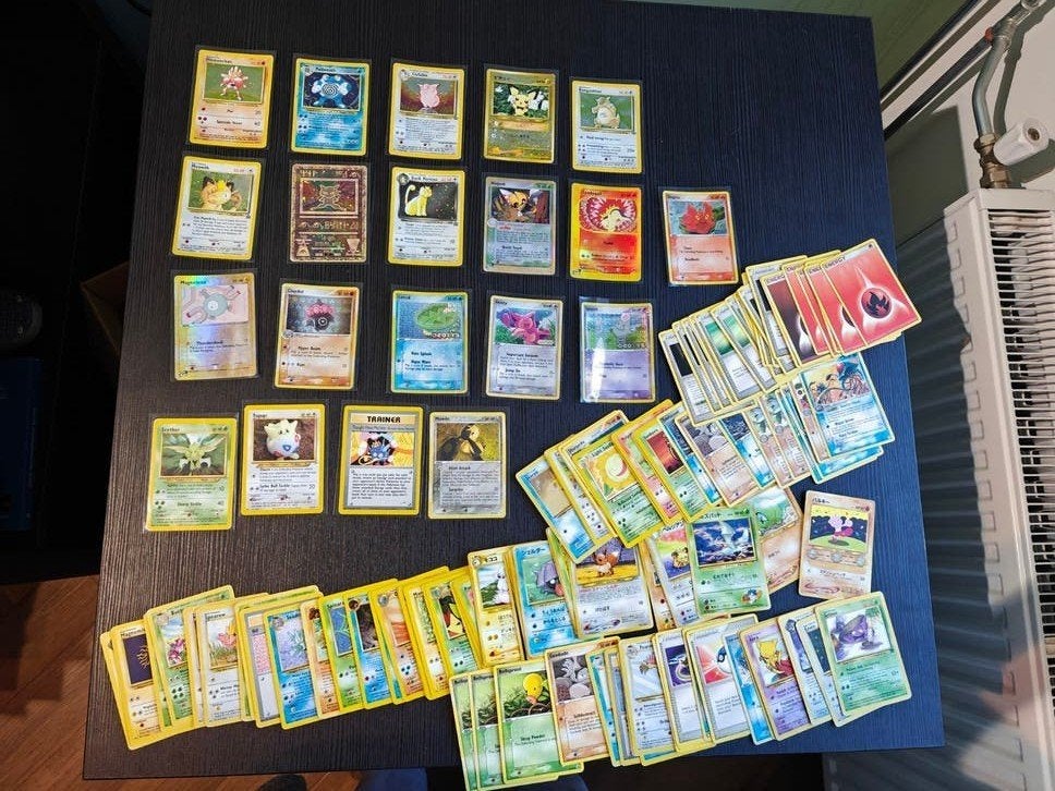 Vintage Pokémon lot 126 kaarten | 16 holo/reverse | WOTC / N
