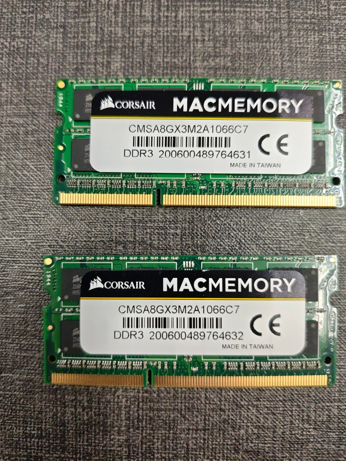 Corsair MacMemory 8GB DDR3 1066GHz SODIMM (kit set van 2), Ophalen, Gebruikt, 8 GB, DDR3