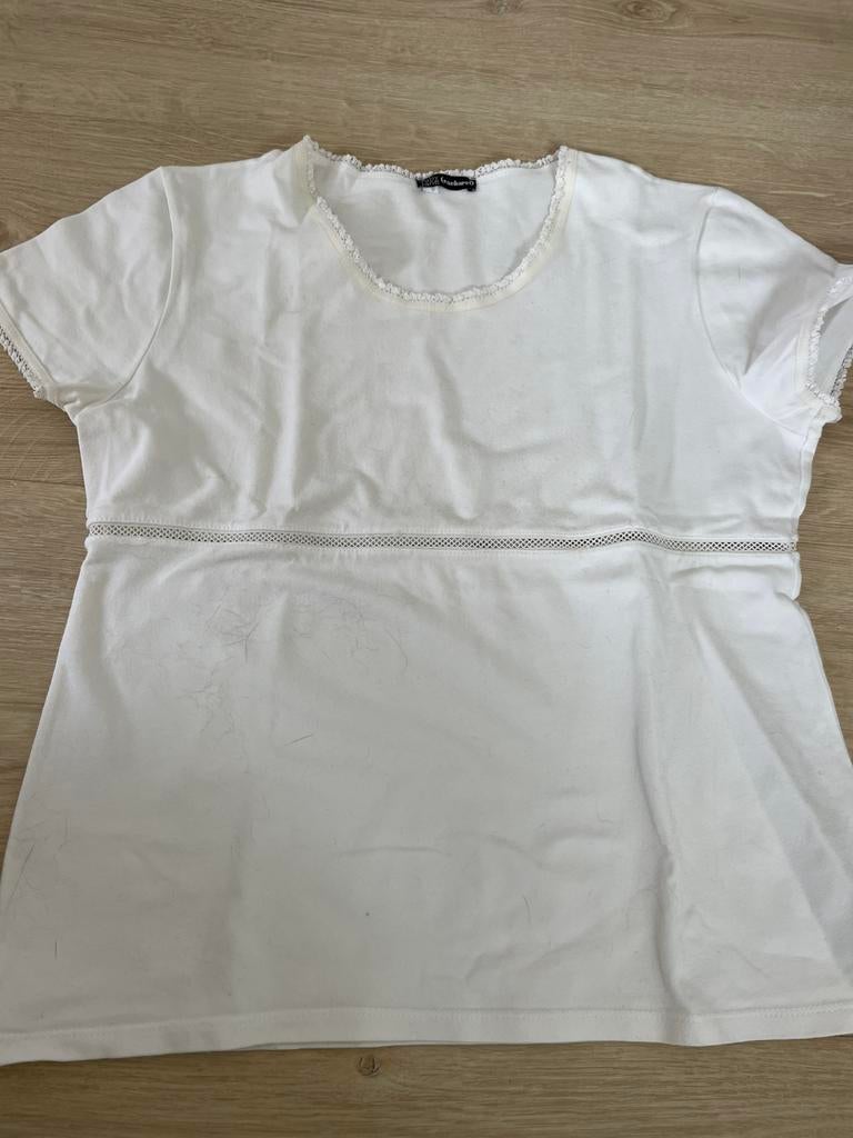 Vintage! Wit tshirt Cacharel maat M, Maat 38/40 (M), Wit, Ophalen of Verzenden, Zo goed als nieuw