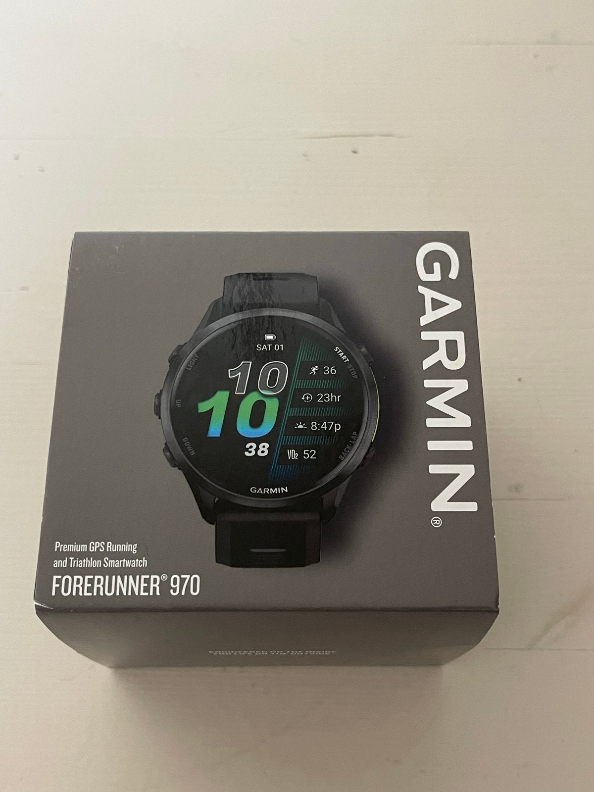 Garmin Forerunner 970 Premium GPS Hardloop Smartwatch, Afstand, Zwart, Ophalen of Verzenden, Zo goed als nieuw
