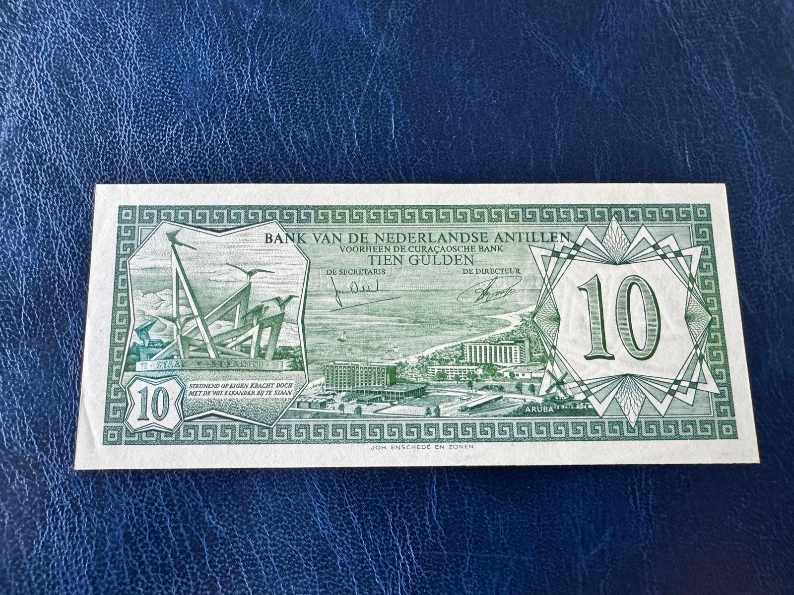 10 gulden nederlandse antillen 1972, Postzegels en Munten, Bankbiljetten | Nederland, Ophalen of Verzenden, 10 gulden