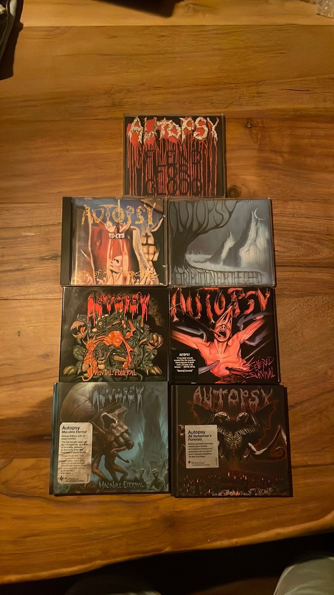 Autopsy CD Lot - 7x Death Metal Albums (Originals), Ophalen of Verzenden, Zo goed als nieuw