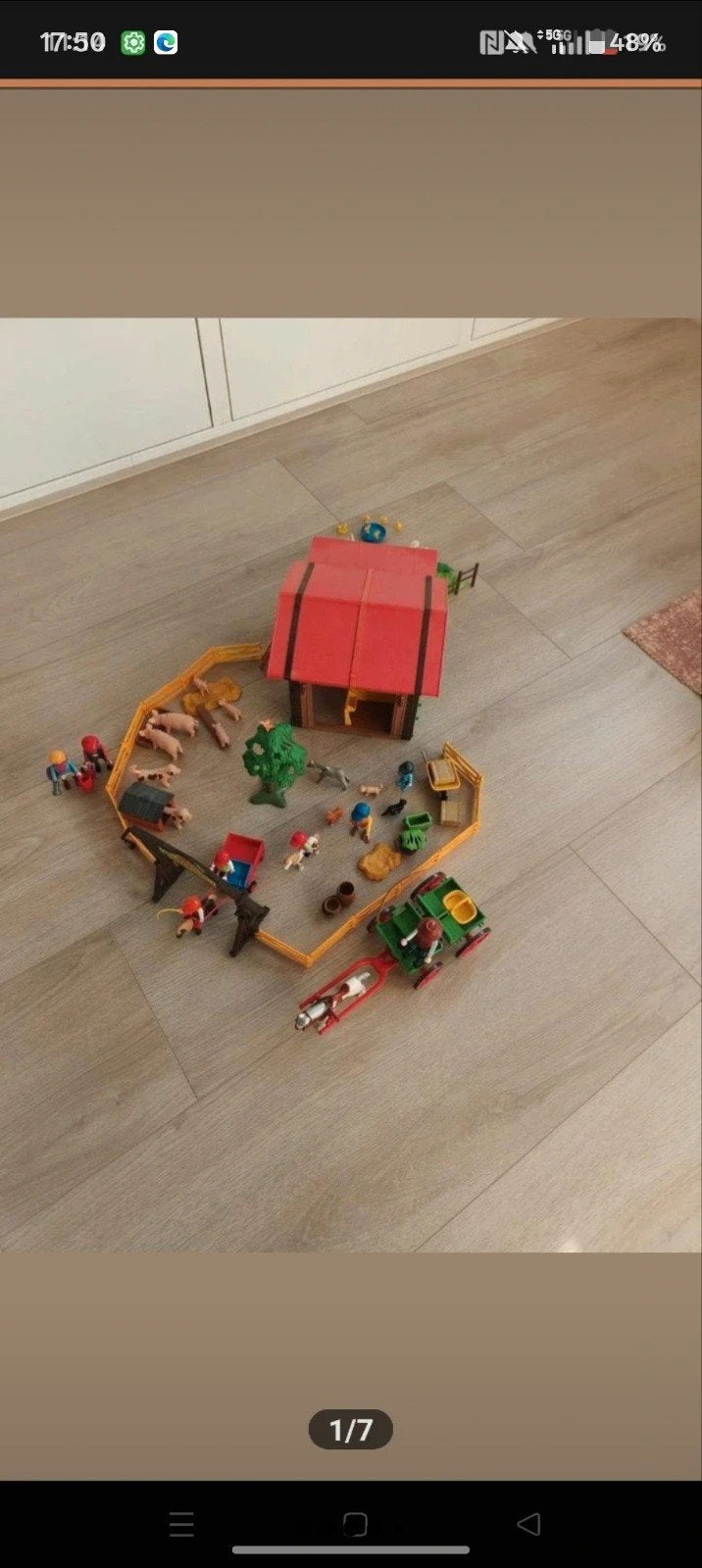 Playmobil Boerderij met poppetjes en diverse dieren, Gebruikt, Gebouw, Complete set, Ophalen of Verzenden