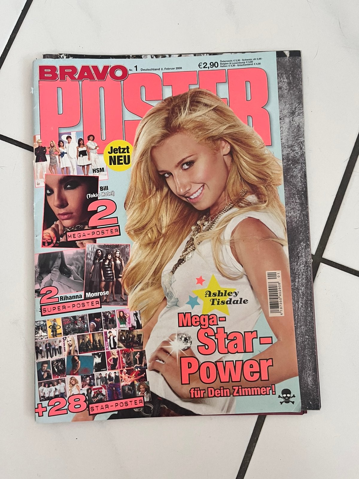 Bravo poster tijdschrift Tokio Hotel Rihanna Eminem, Ophalen of Verzenden, Gelezen, Muziek, Film of Tv