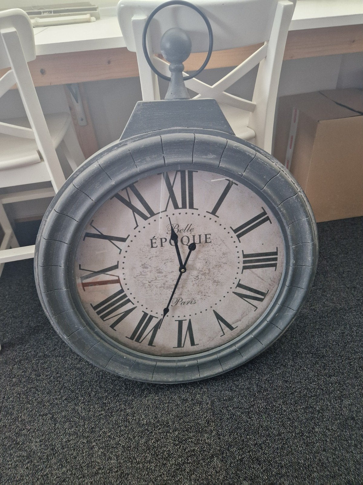 Landelijke klok met Romeinse cijfers - diameter 60 cm, Ophalen of Verzenden