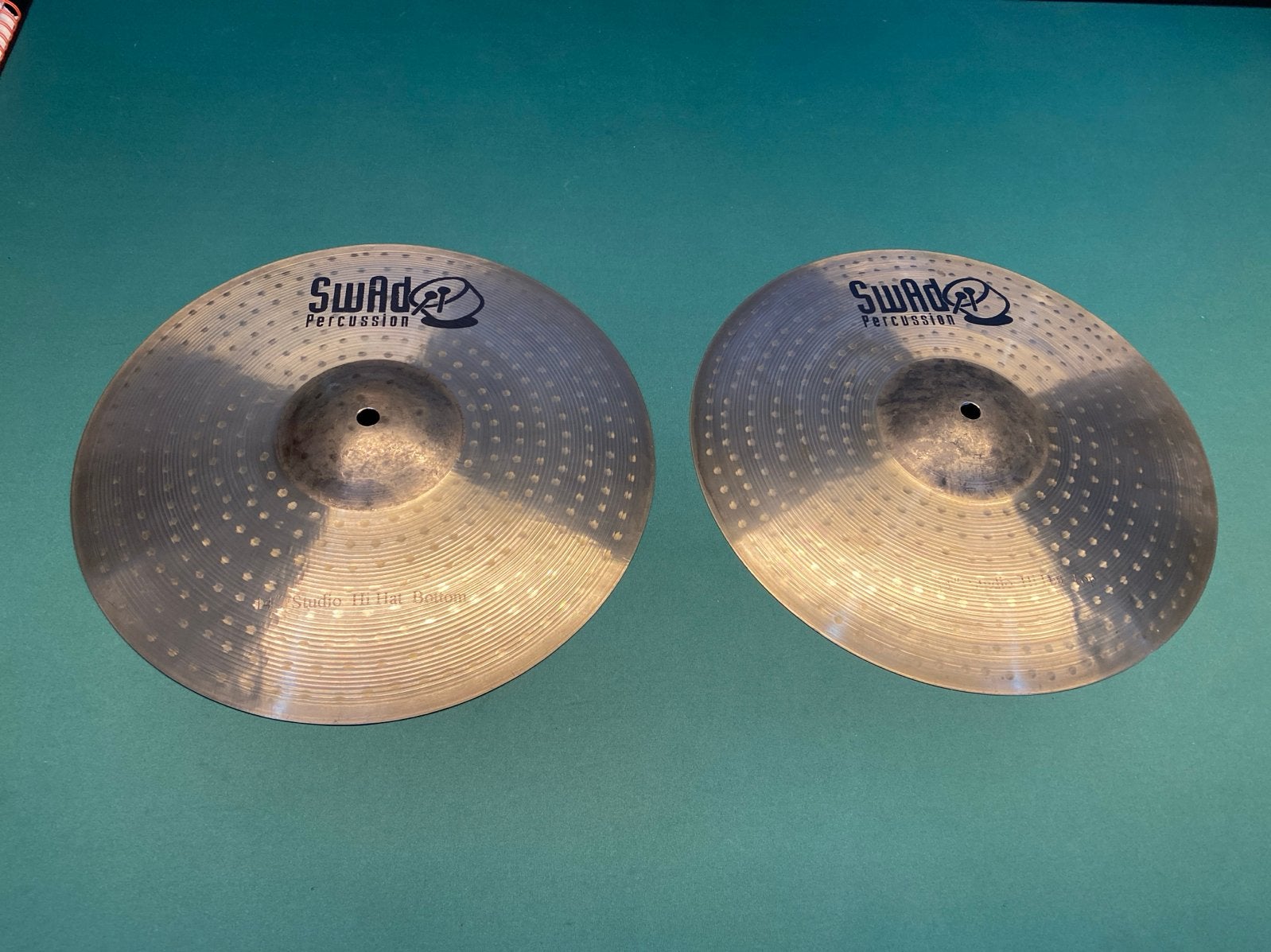 Swad Percussion 14" Studio Hi-Hat Cymbals, Ophalen of Verzenden, Gebruikt, Overige merken