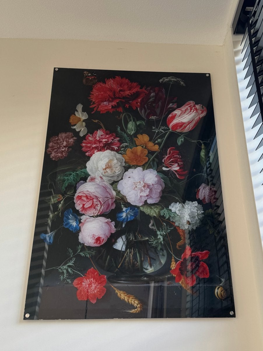 Plexiglas schilderij: Stilleven met bloemen - Jan Davidsz de, Antiek en Kunst, Kunst | Schilderijen | Klassiek, Overige ondergronden