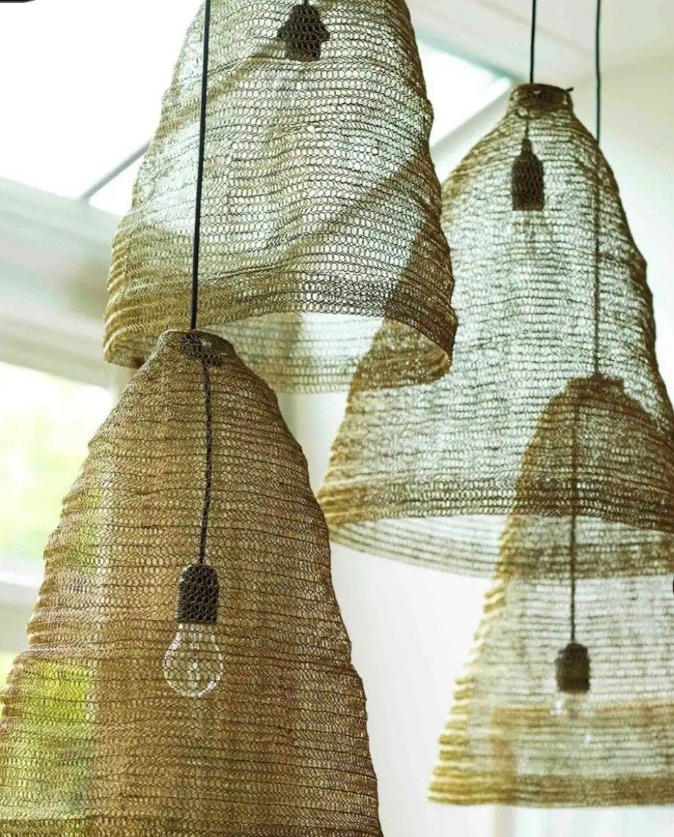 Gouden mesh lampen 2x, Ophalen, Nieuw