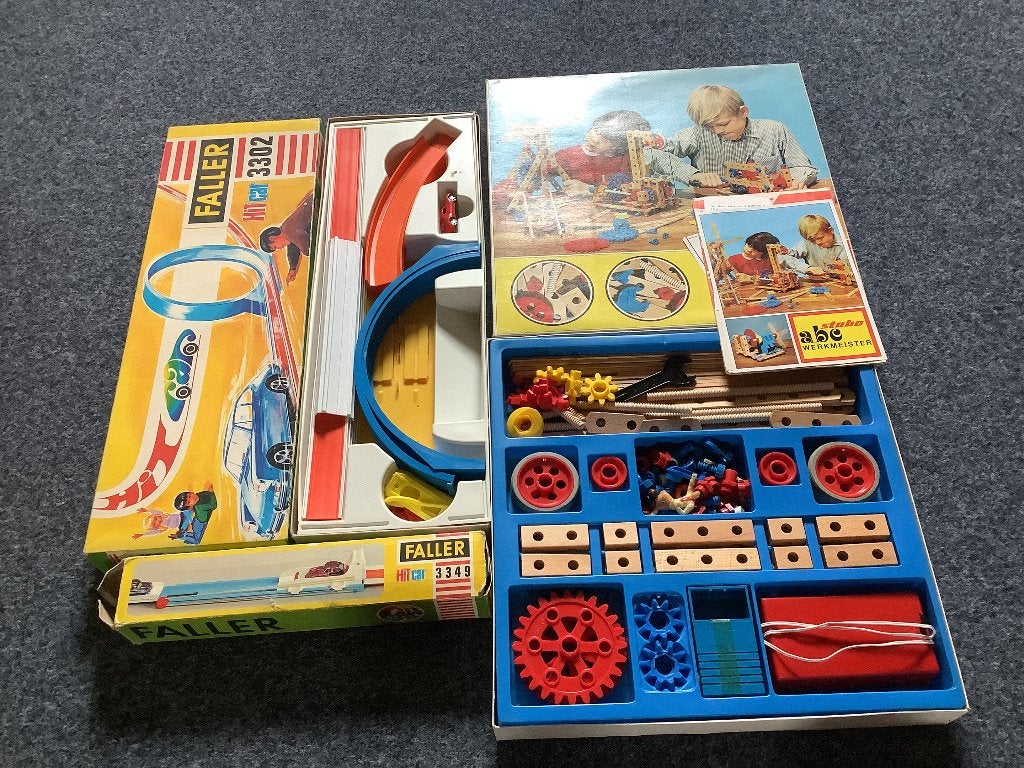 Stabo ABC Werkmeister bouwset - houten constructie speelgoed, Ophalen, Gebruikt, Overige typen