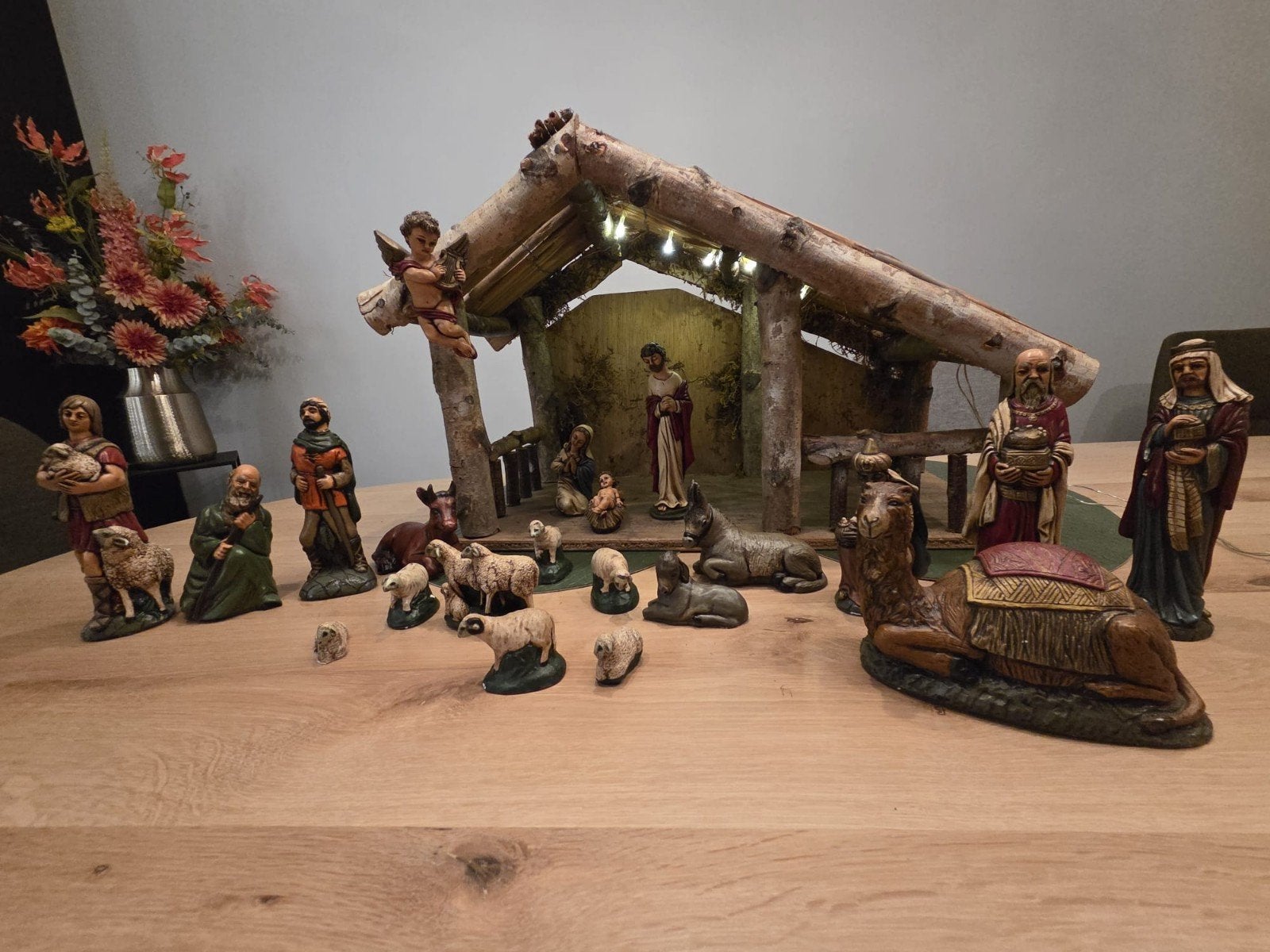 Kerststal compleet | 22 delig | Handgemaakt, Ophalen, Gebruikt