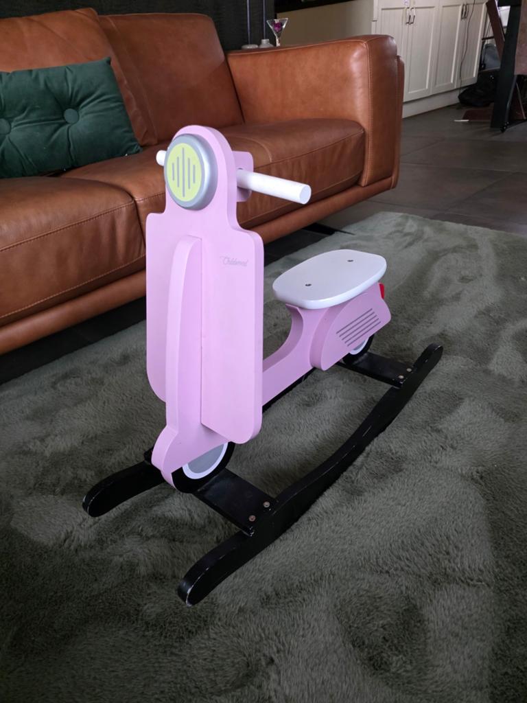 Hobbelpaard in model roze brommer, Ophalen, Gebruikt, Overige typen