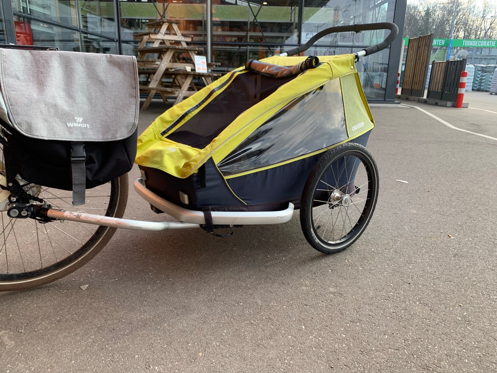 Croozer fietskar voor 2 kinderen, Ophalen, Gebruikt, Vering, Kinderkar