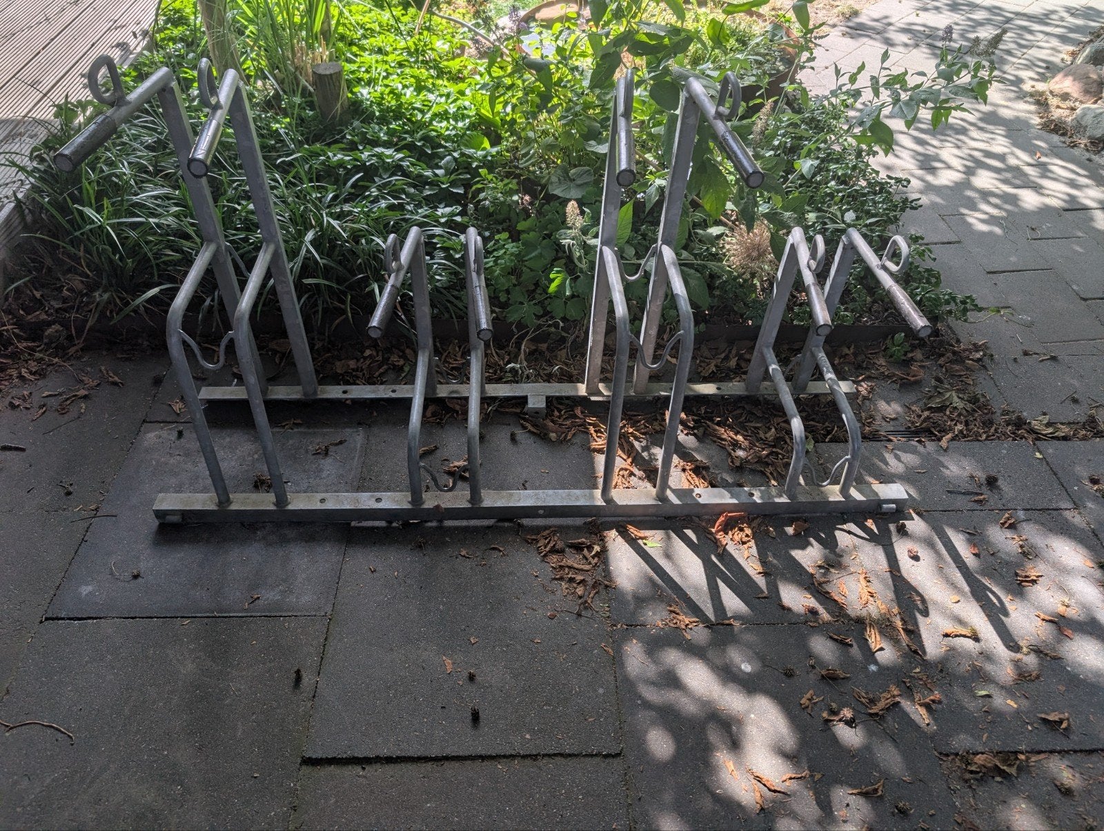 Mooie massieve fietsenrek (gegalvaniseerd) 150 cm, Ophalen