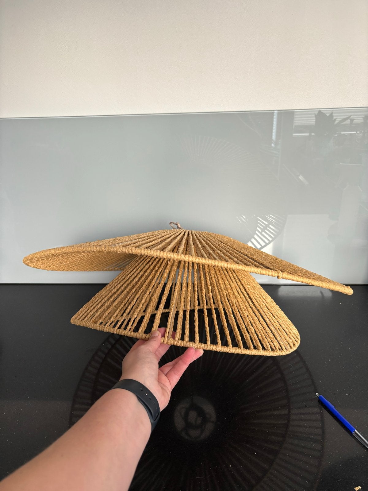 Hanglamp Jute/Hennep - Nieuw in doos, Ophalen, Nieuw, Natuurlijk materiaal, E27 (groot)