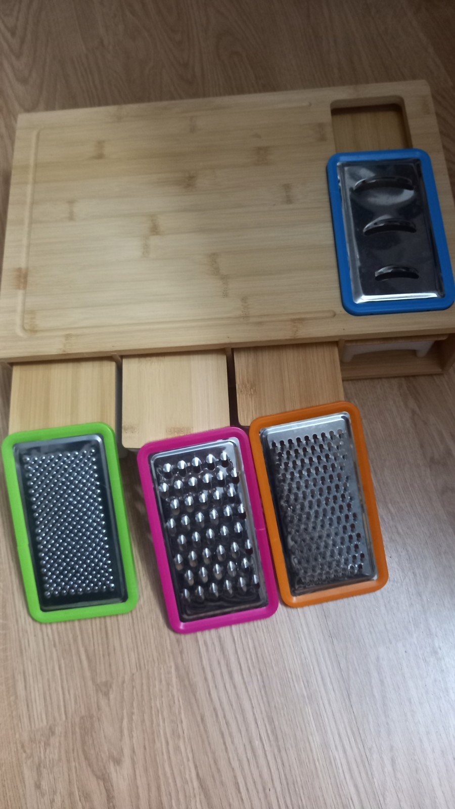 Luxe Zeefset met Snijplank - Diverse Raspen, Overige typen, Hout, Nieuw, Ophalen of Verzenden